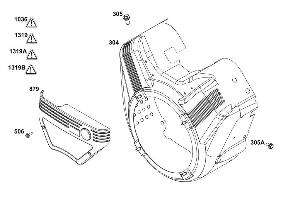 Blower Housing Group Diagram and Parts List for 386447-3332-G1 200000 - 399999 Briggs and Stratton Engine